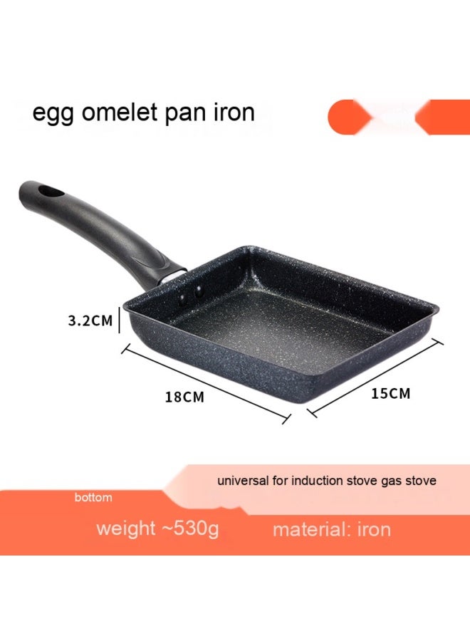 NeeMee Tamagoyaki Pan Japanese Rice Stone Pan Breakfast Pan Home Use Flat Pan Square Non-stick Pan - Image 1