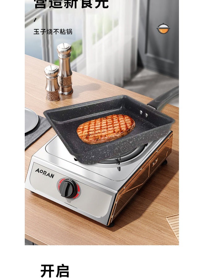 NeeMee Tamagoyaki Pan Japanese Rice Stone Pan Breakfast Pan Home Use Flat Pan Square Non-stick Pan - Image 4
