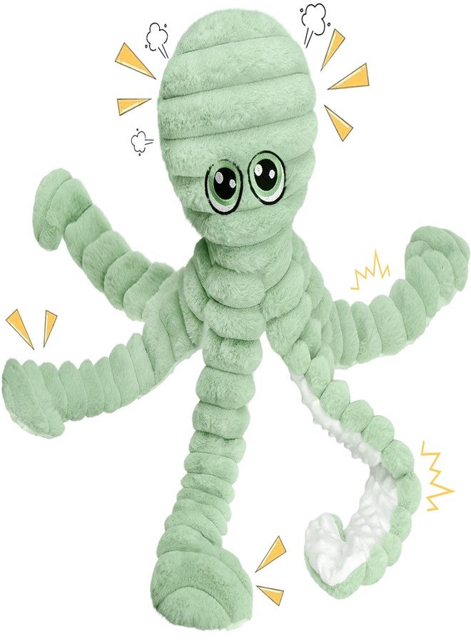 Prime Pets Dog Toys for Large Dogs, 27” Extra Large Plush Octopus Dog Toy, Crinkle Squeaky Dog Toy for Small Medium Large Breeds, Interactive Stuffed Chew Toys to Keep Them Busy, Green - Image 1
