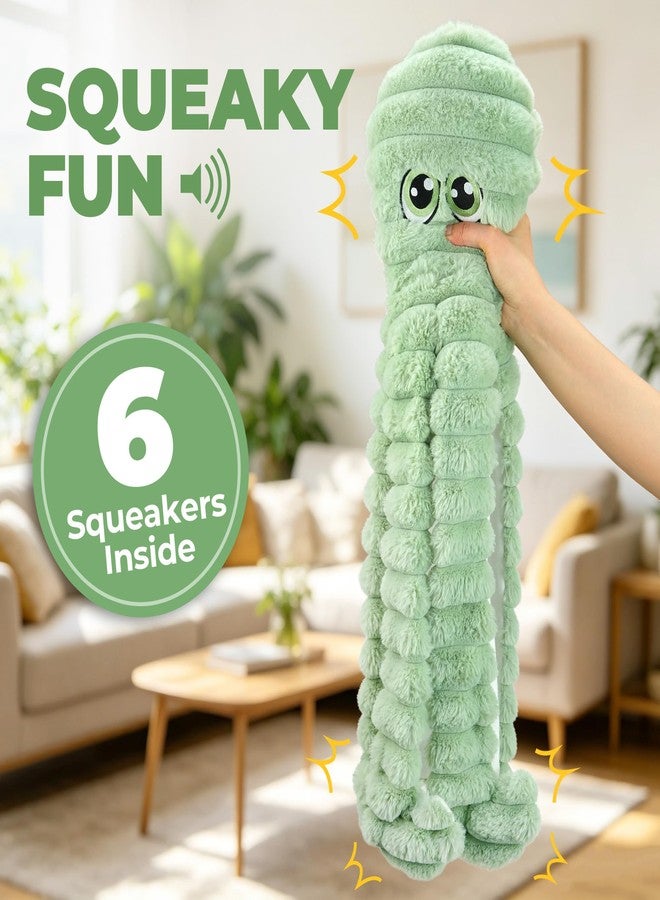 Prime Pets Dog Toys for Large Dogs, 27” Extra Large Plush Octopus Dog Toy, Crinkle Squeaky Dog Toy for Small Medium Large Breeds, Interactive Stuffed Chew Toys to Keep Them Busy, Green - Image 3