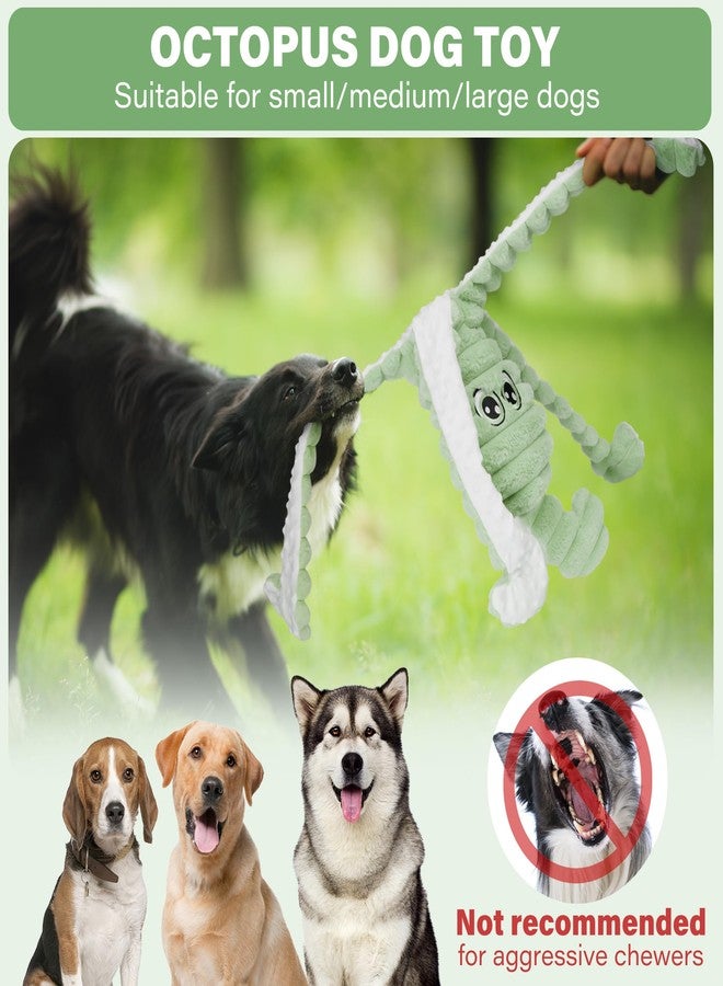 Prime Pets Dog Toys for Large Dogs, 27” Extra Large Plush Octopus Dog Toy, Crinkle Squeaky Dog Toy for Small Medium Large Breeds, Interactive Stuffed Chew Toys to Keep Them Busy, Green - Image 5