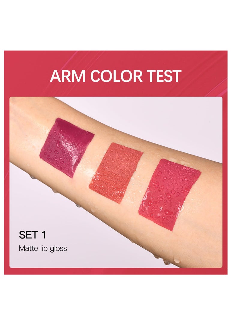 SYOSI 3Pcs Matte Lipstick, 3 Colors Velvet Nude High Pigment Not Fade Smooth Long-Lasting Wear Non-Stick Cup Waterproof Matte Lip Gloss for Lip Makeup for Women and Teenage Girls - Image 5