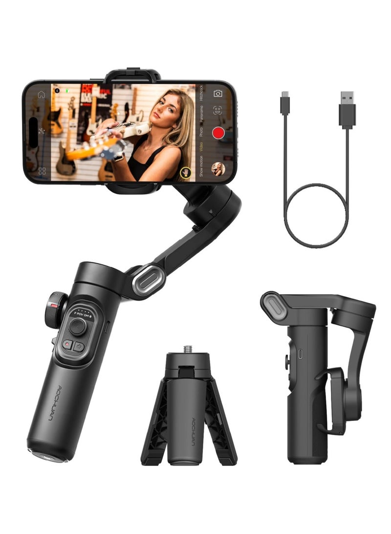 AOCHUAN Smart XE Handheld Gimbal Stabilizer 3-Axis for Smartphone for iPhone Android AI Face Tracking Vlog - Image 1