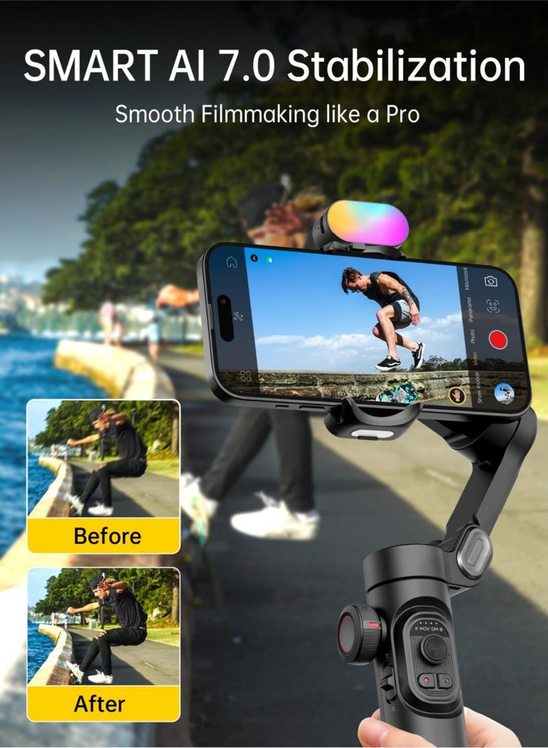 AOCHUAN Smart XE Handheld Gimbal Stabilizer 3-Axis for Smartphone for iPhone Android AI Face Tracking Vlog - Image 5