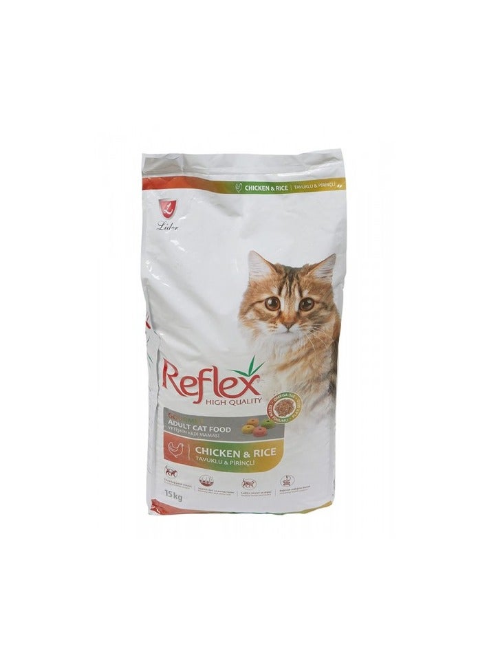 Lider Reflex Adult Cat Food Multi Colour Chicken (15 KG) - Image 1