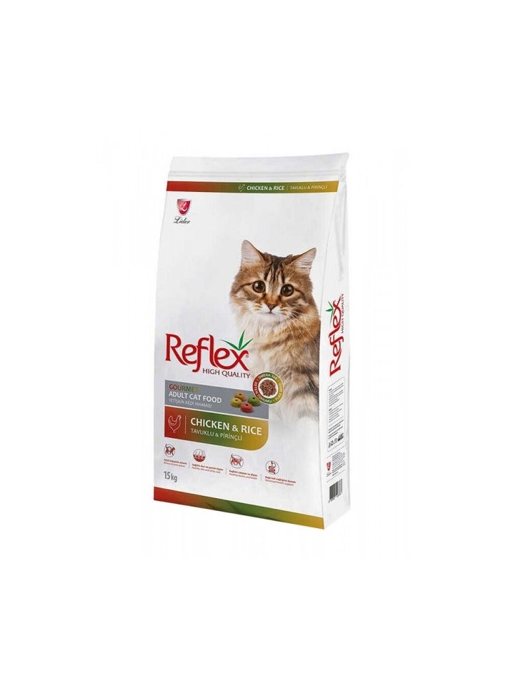 Lider Reflex Adult Cat Food Multi Colour Chicken (15 KG) - Image 2