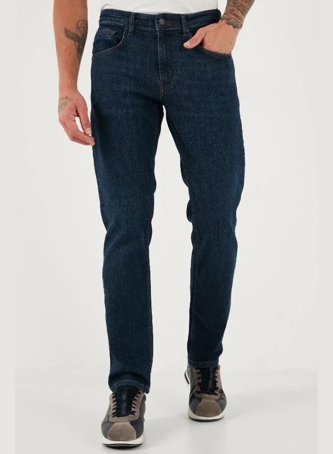 Buratti  Buratti Stretch Cotton Comfort Fit High Waist Straight Leg Jeans Men's JEANS 4413C41TEXAS for Men | Best Price UAE