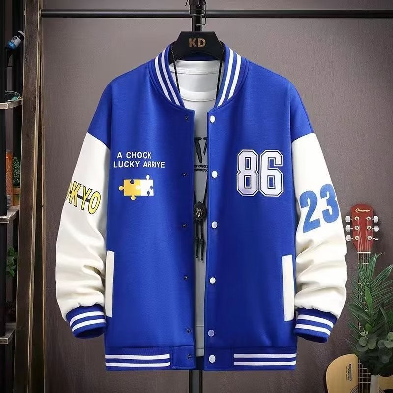 Spring and Autumn Baseball Clothes Boys Teenagers Junior Senior high school Students Trendy Handsome Jacket Couple hiphop Style Jacket - Image 4
