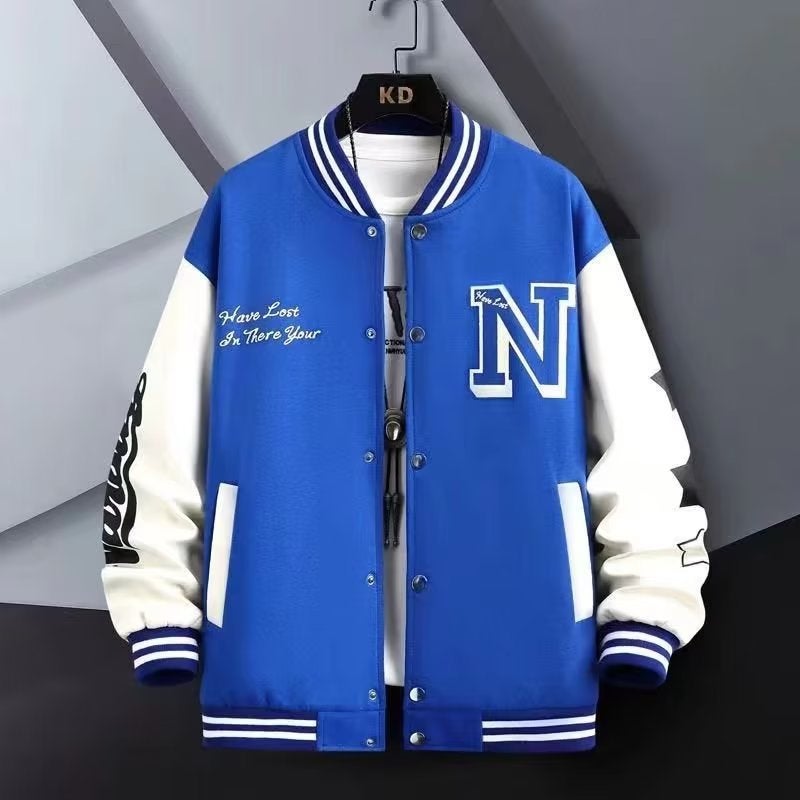 Spring and Autumn Baseball Clothes Boys Teenagers Junior Senior high school Students Trendy Handsome Jacket Couple hiphop Style Jacket - Image 1
