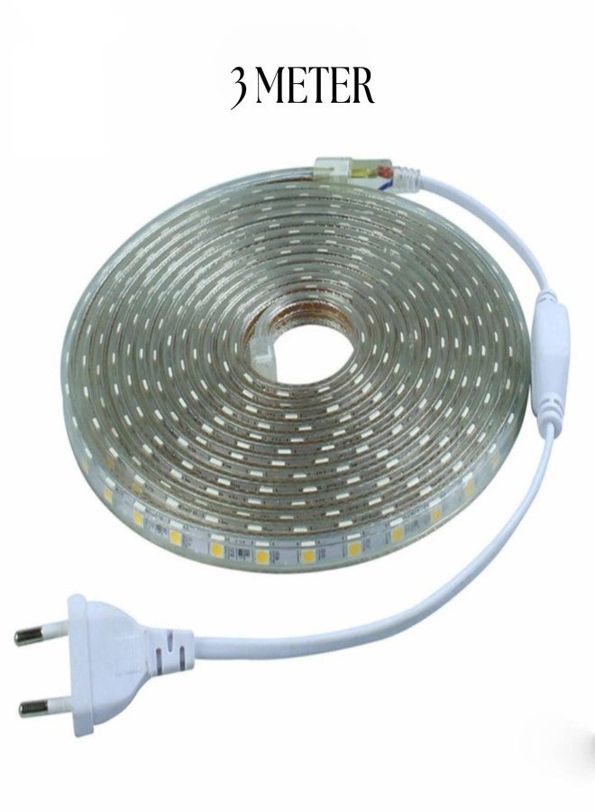 KAVYARA 3 Meter LED Strip Light with Connector | Flexible Decorative Rope Light for Home, Bedroom, TV Backlight, Ceiling, Party & Festival Decoration (Warm White, 3 Meter) - Image 2