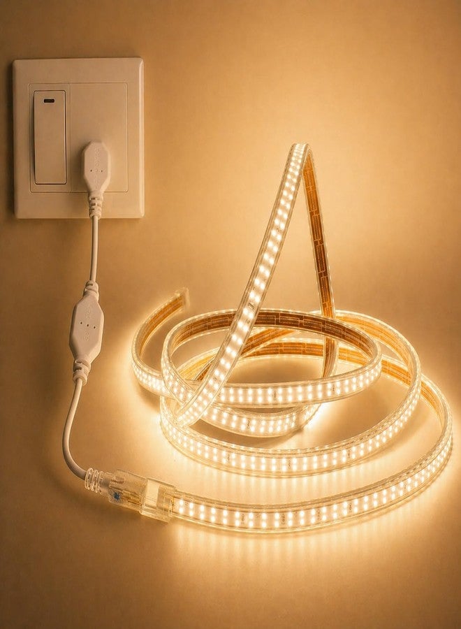 KAVYARA 3 Meter LED Strip Light with Connector | Flexible Decorative Rope Light for Home, Bedroom, TV Backlight, Ceiling, Party & Festival Decoration (Warm White, 3 Meter) - Image 1
