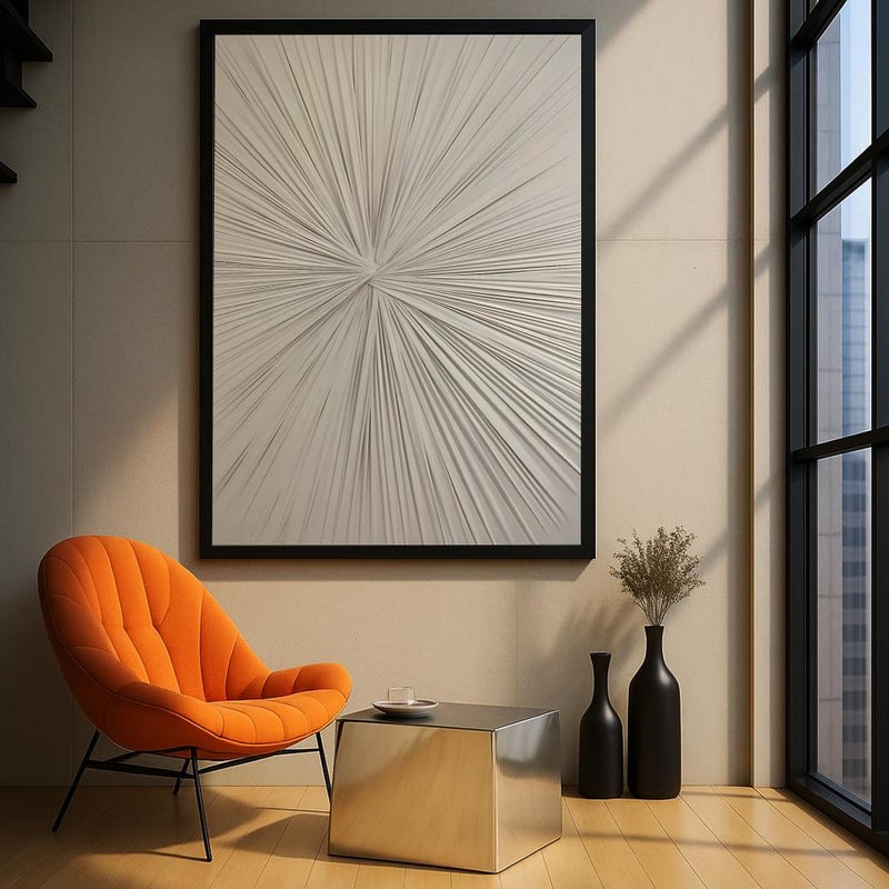 Marktna One piece, abstract art canvas print with a hollow frame, measuring (40×60). - Image 2