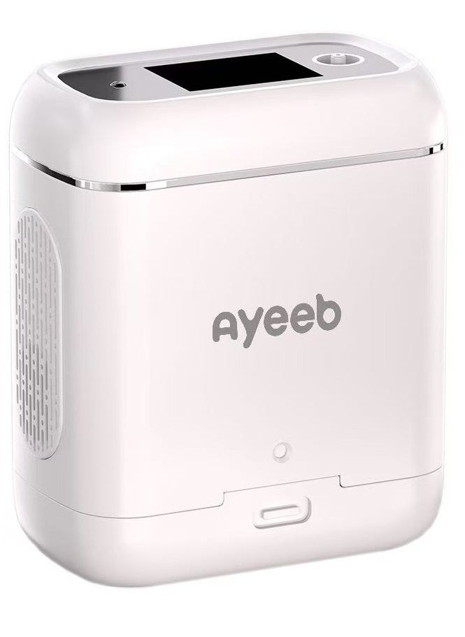 Ayeeb 5 LPM Travel Oxygen Machine (TOM), LCD Smart Touch Screen, Low Noise Pulse Mode, 96% Pure O2 Therapy Portable Concentrator Generator for Home Healthcare Sports Fitness Recovery High Land Air Aid, Car Charge Rechargeable Battery, 1.2Kg Ultra Lightweight Easy Carry Bag with Accessories  - Image 1