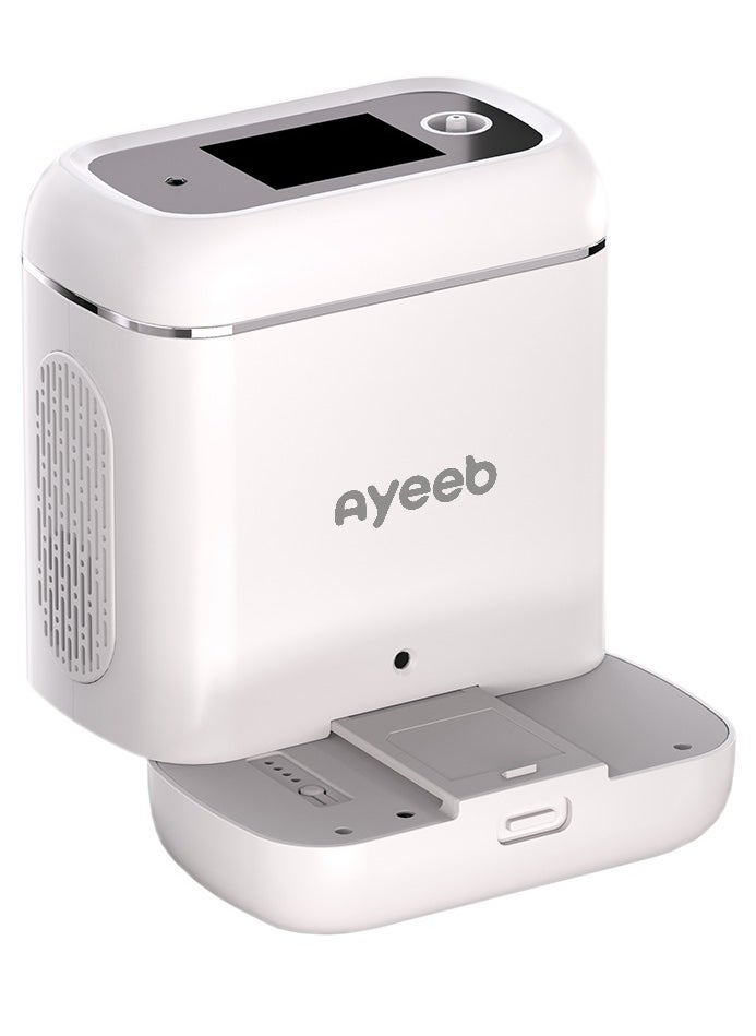 Ayeeb 5 LPM Travel Oxygen Machine (TOM), LCD Smart Touch Screen, Low Noise Pulse Mode, 96% Pure O2 Therapy Portable Concentrator Generator for Home Healthcare Sports Fitness Recovery High Land Air Aid, Car Charge Rechargeable Battery, 1.2Kg Ultra Lightweight Easy Carry Bag with Accessories  - Image 2