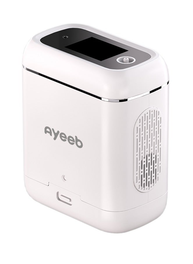 Ayeeb Travel Oxygen Machine (TOM) 96% Pure O2 Therapy Flight Approved Portable Concentrator, LCD Digital Screen Smart Control Adjustable 5-Gear Speed, Low Noise Pulse Mode Equivalent to 5 LPM High Flow Rate, for Home Healthcare Sports Fitness Training Recovery Air Aid, Car Charge Rechargeable Battery Lasts 6 Hours, 1.9 Kg Ultra Lightweight Easy Carry Bag with Accessories  - Image 4