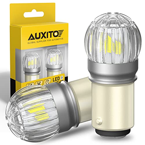 AUXITO 1157 LED Bulb White, 400% Brighter 1:1 Size, 7528 2057 2357 BAY15D LED Lights for Reverse Backup light, Tail Light, Brake Signal Light, DRL, Pack of 2 - Image 1