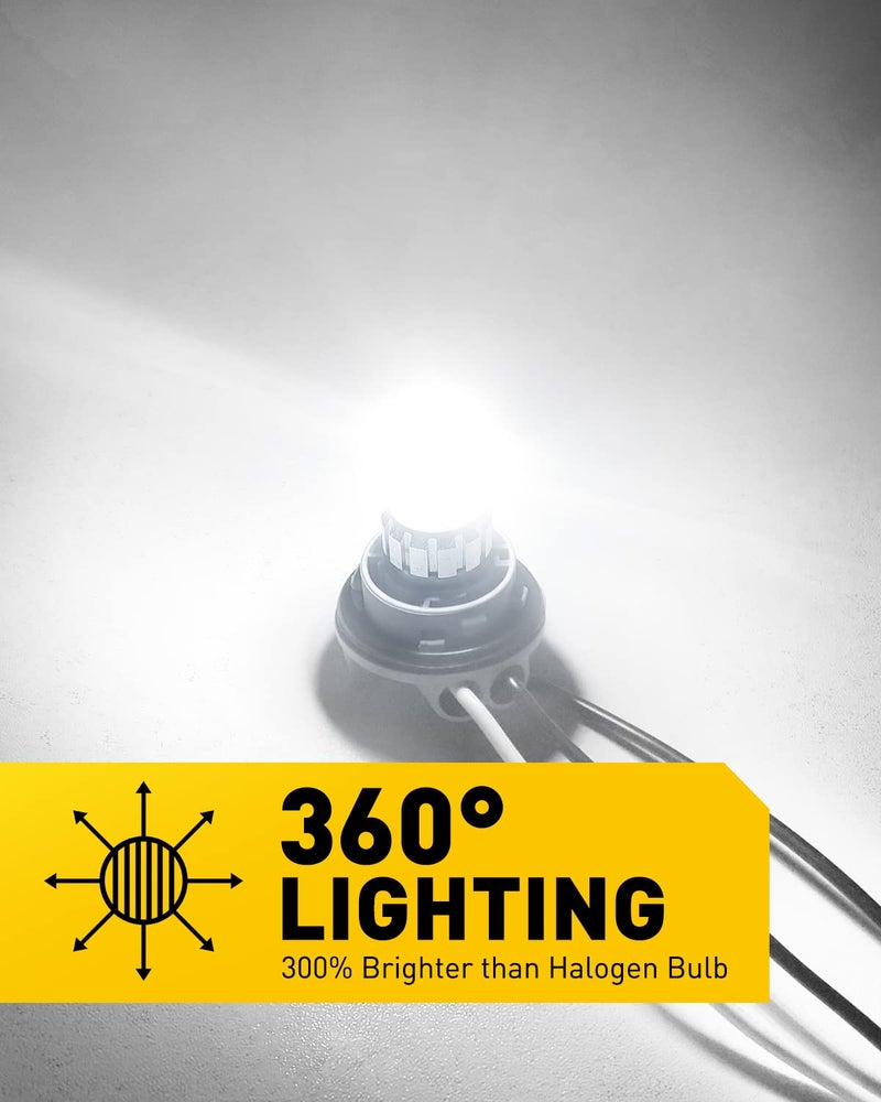 AUXITO 1157 LED Bulb White, 400% Brighter 1:1 Size, 7528 2057 2357 BAY15D LED Lights for Reverse Backup light, Tail Light, Brake Signal Light, DRL, Pack of 2 - Image 3