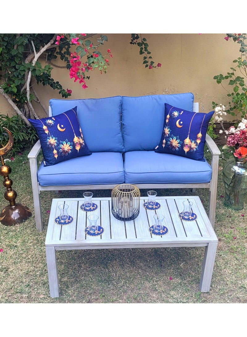 Alwan Ramadan Kareem Set of 6 Coasters and 2 Cushion Covers - Image 5