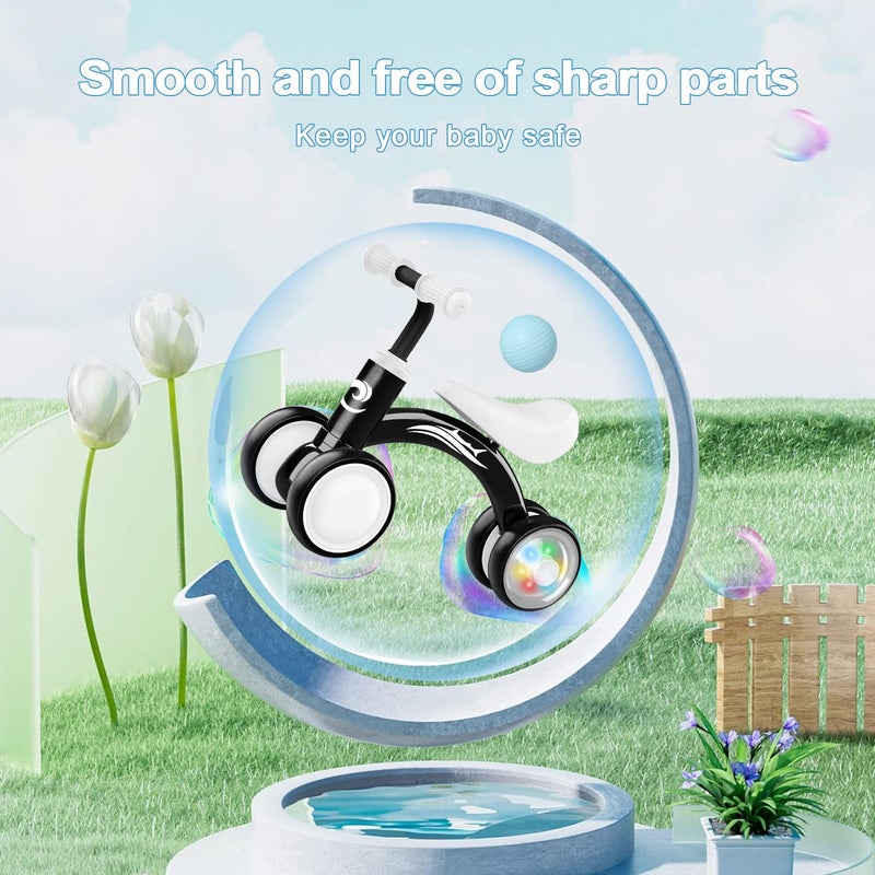 Gamfeiny Colorful Lighting Baby Balance Bike Toys for 1 Year Old Boy Gifts, 10-36 Month Toddler Balance Bike, No Pedal 4 Silence Wheels&Soft Seat First Riding on Toys, One Year Old Boy Birthday Gifts. - Image 5