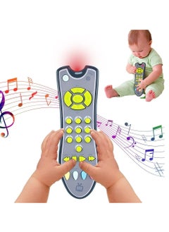 UKR UKR TV Remote Control Singing Baby Toy – Musical Early Learning Toy with Light & Sound | Multi-Language Remote for Babies 6+ Months | Interactive Language Development Toy for Boys & Girls (Grey)  - Image 2