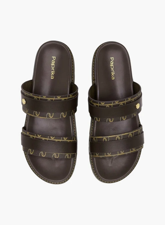 بابريكا صنادل نسائية سهلة الارتداء بشريط متقاطع