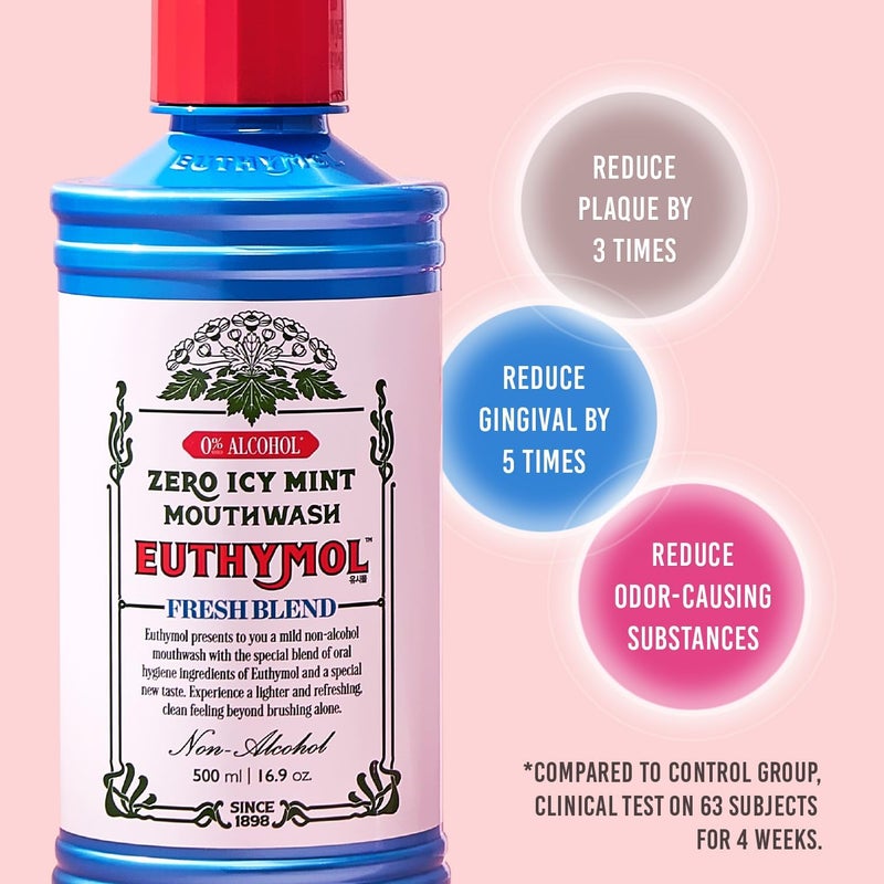 Euthymol Icy Mint Mouthwash 500 ml - Alcohol-Free Oral Care - Image 5
