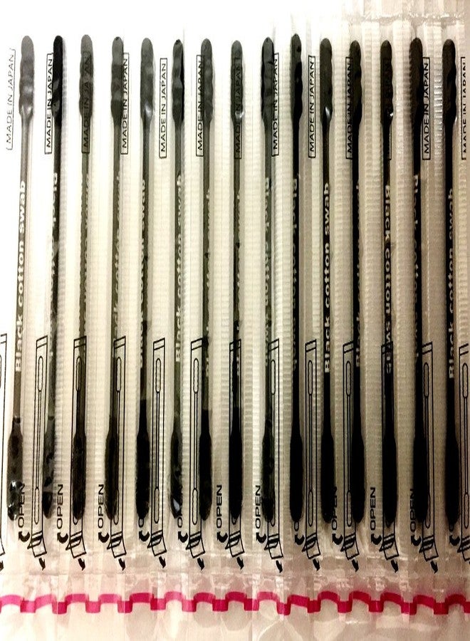 Daiso أعواد قطنية سوداء لاصقة 15 قطعة × 3 مجموعة, سوداء - Image 2