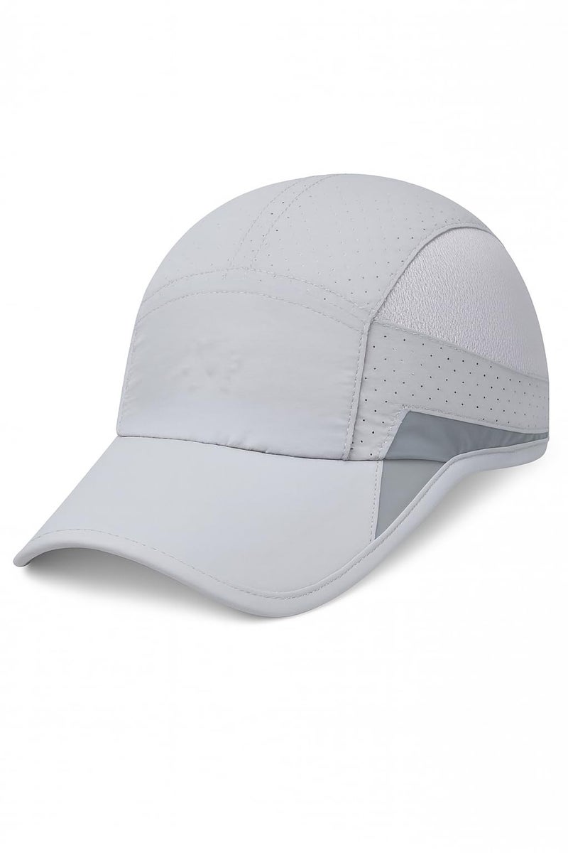 KeepCart Nylon Unstructured Reflective Lightweight Unisex With Stylish Sports Soft Hat Cap (Light Grey), Free Size - Image 1