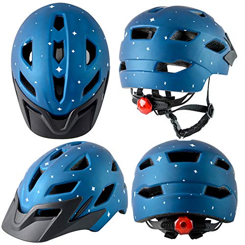 Bavilk Kids Bike Helmet,Bavilk Kids Boys Girls Bike Helmets with LED Light Detachable Visor Children Youth Teen Multi-Sport for Skating Cycling Scooter Skateboard Adjustable & Lightweight 19.7"-22.4" - Image 2