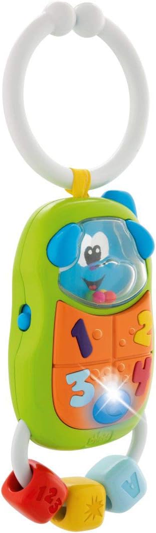 Chicco Puppy Phone Plastic Rattle for Ages 3-18 Months - Image 2