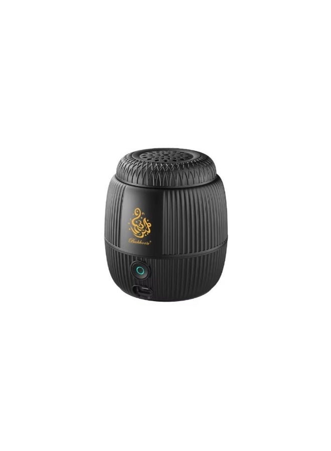 ACLIX Portable USB Smart Incense Burner | Rechargeable Mini Electric Oud Bakhoor Diffuser with 1500mAh Battery & Turbo Fan | Arabic Bukhoor Holder for Home, Office, Car | Black - Image 2