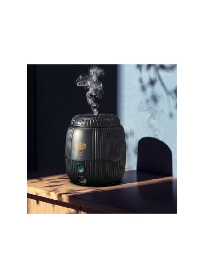 ACLIX Portable USB Smart Incense Burner | Rechargeable Mini Electric Oud Bakhoor Diffuser with 1500mAh Battery & Turbo Fan | Arabic Bukhoor Holder for Home, Office, Car | Black - Image 3