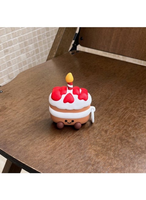 Silicone Birthday Cake Bluetooth Headphone Case Suitable For AppleAirpods 1234 Pro Headphone Case-Color:Color-Model:airpods 4 Pro