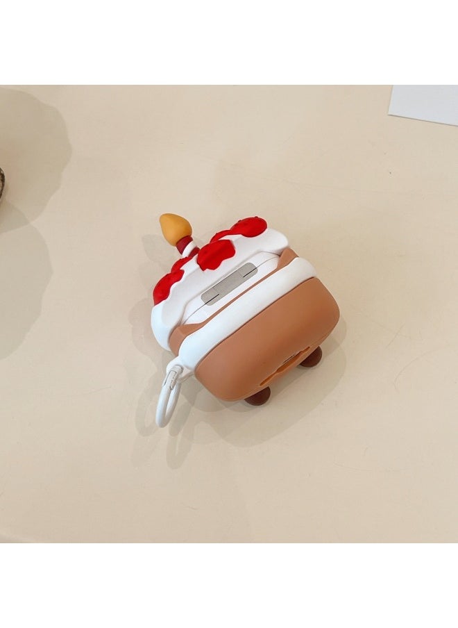 Generic - Silicone Birthday Cake Bluetooth Headphone Case Suitable For AppleAirpods 1234 Pro Headphone Case-Color:Color-Model:airpods 4 Pro - Image 1