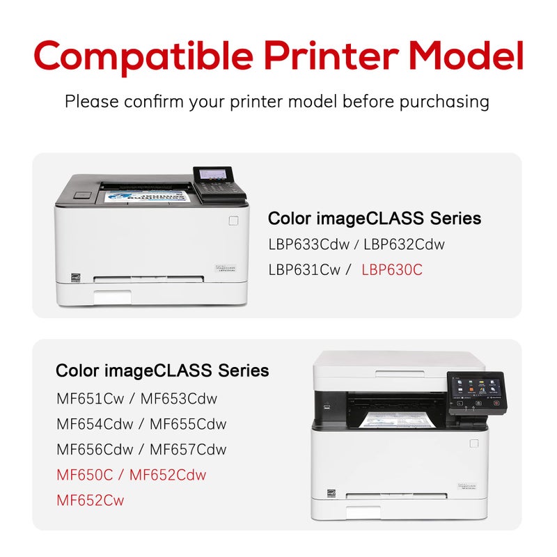Jeostarky Compatible Canon 067H 067 Toner Cartridge Set Replacement for Canon 067H Compatible for Color ImageClass MF656Cdw LBP632Cdw MF654Cdw MF653Cdw LBP633Cdw MF650C LBP630C MF652Cw Printer 4 Pack - Image 4