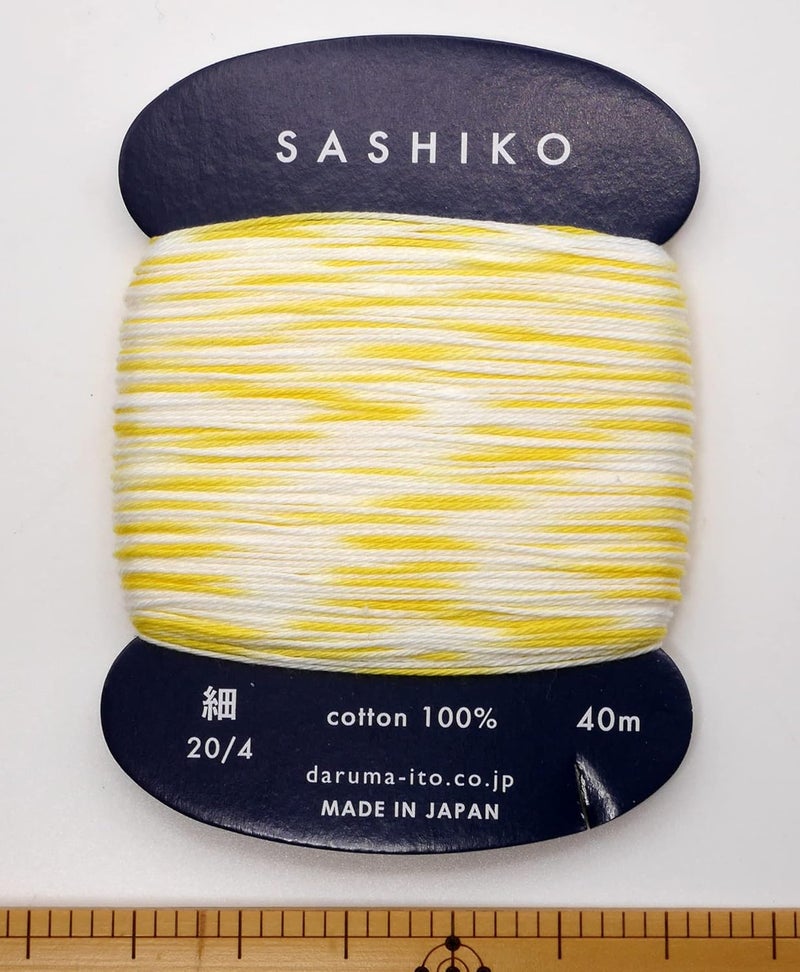 Daruma Yokota Sashiko Thread Single and Variegated Color (Lemon Squash, Thin 40M Card) - Image 2