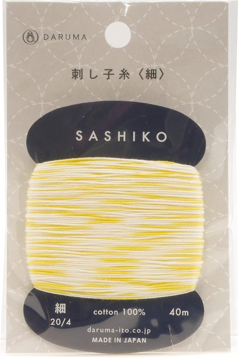 Daruma Yokota Sashiko Thread Single and Variegated Color (Lemon Squash, Thin 40M Card) - Image 3