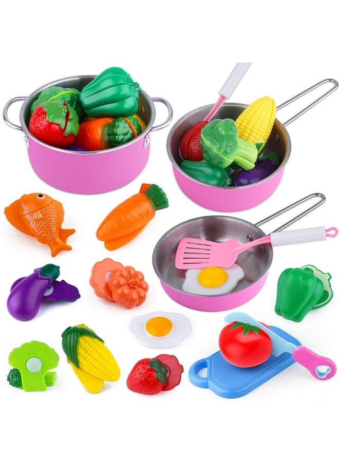 INNOCHEER - Kids Kitchen Cooking Playing Set 38 Pcs Kids Aprons For Girls Toddler Chef Hat Apron Dress Up Chef Costume Kids Baking Gift For 3 4 5 6 Year Old Girls Boys - Image 1