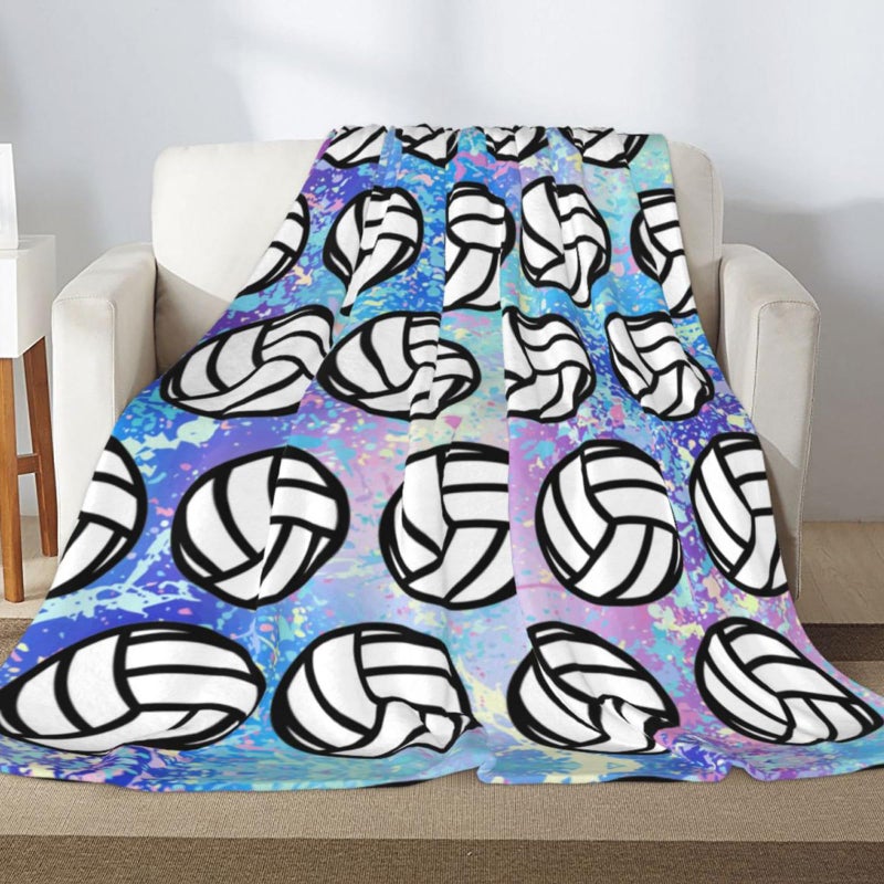 Niopos Volleyball Blankets Volleyball Gifts for Girls 8-12 Volleyball Ball Lovers Soft Kids Throw Blankets Girls Women Volleyball Stuff (Colorful  50x60 inch  Volleyball) - Image 3