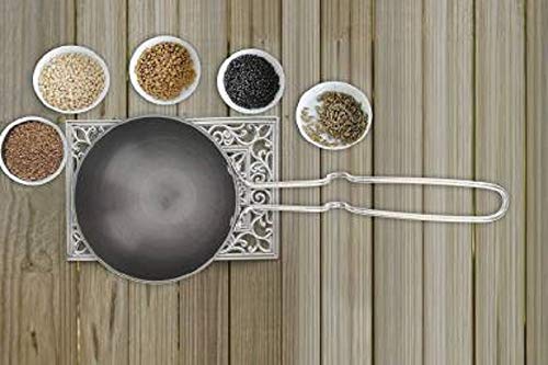 Param Anodized Vagaria Tadka Pan Steel Handle Unbreakable(Medium, 1 pc) - Image 2