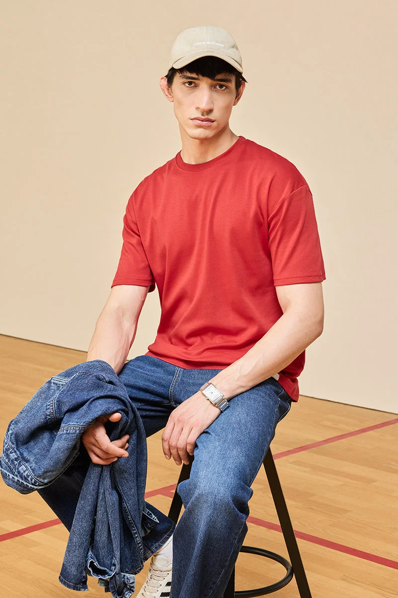 سنيتش تيشيرت قطن % بتصميم كور لاب واسع