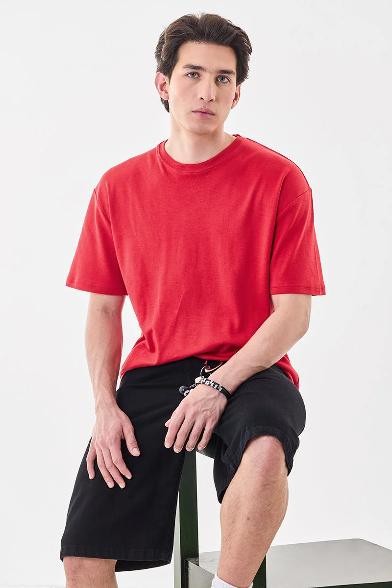 سنيتش تيشيرت قطن % بتصميم كور لاب واسع