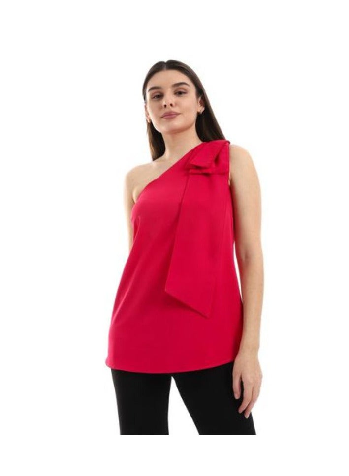 مستر.جو السيد جو الزخرفية الكتف التفاصيل فوق واحد شوكدر بلوزة - الوردي