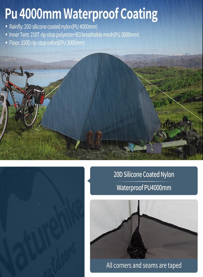 Naturehike Bikepacking 1 Person Tent, Waterproof Easy Set up Free Standing Single Person Tent, Lightweight Backpacking Tent for 1 Person, One Person Tent with Footprint Included - Image 4