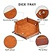 TOYFUL 6 Sets DND Dice Polyhedral Dungeons and Dragons Rolling Dice for RPG MTG Table Games with Free Six Drawstring Bags and PU Leather DD Dice Tray Double with Brown Tray - Image 4
