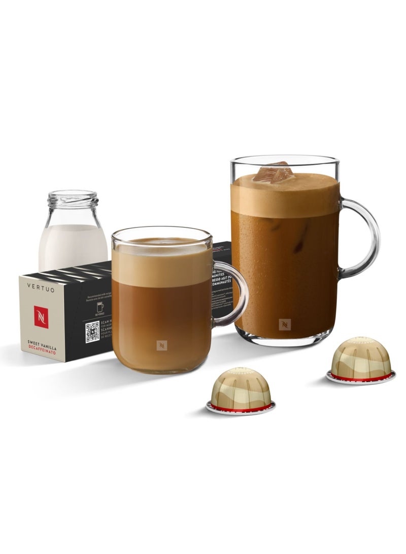 Nespresso Barista Creations Sweet Vanilla Decaffeinato VertuoLine Coffee Capsules – 10 Capsules - Image 1