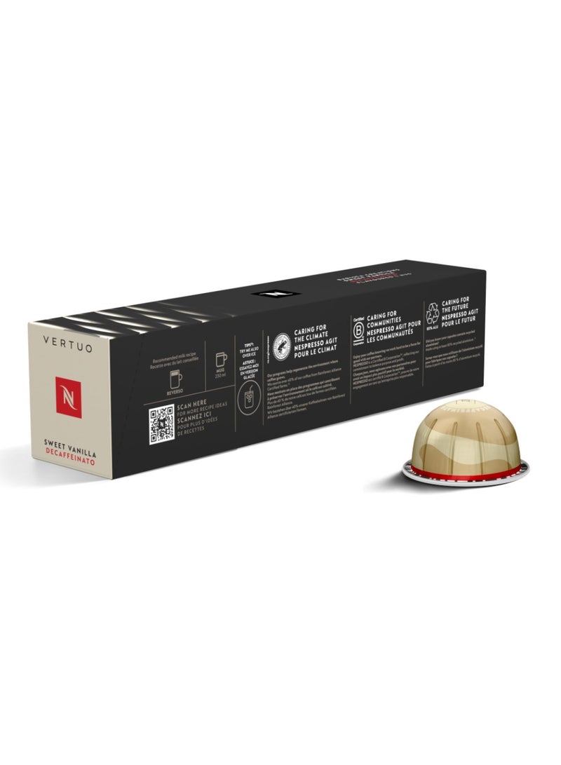 Nespresso Barista Creations Sweet Vanilla Decaffeinato VertuoLine Coffee Capsules – 10 Capsules - Image 2