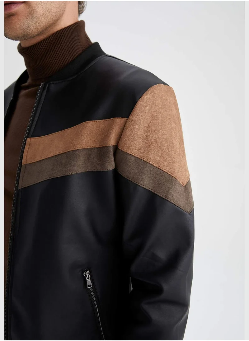 DeFacto Long Sleeve Block Colour Zippered Jacket