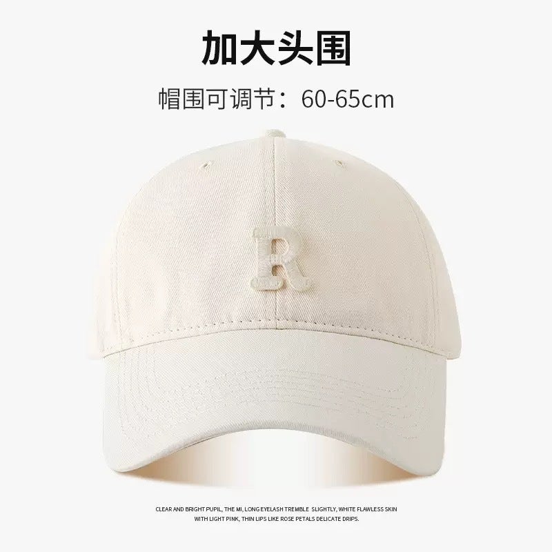 2025 New Style Large Brim Baseball Cap for Men - Sun Protection, Breathable, Adjustable Combed Cotton Hat