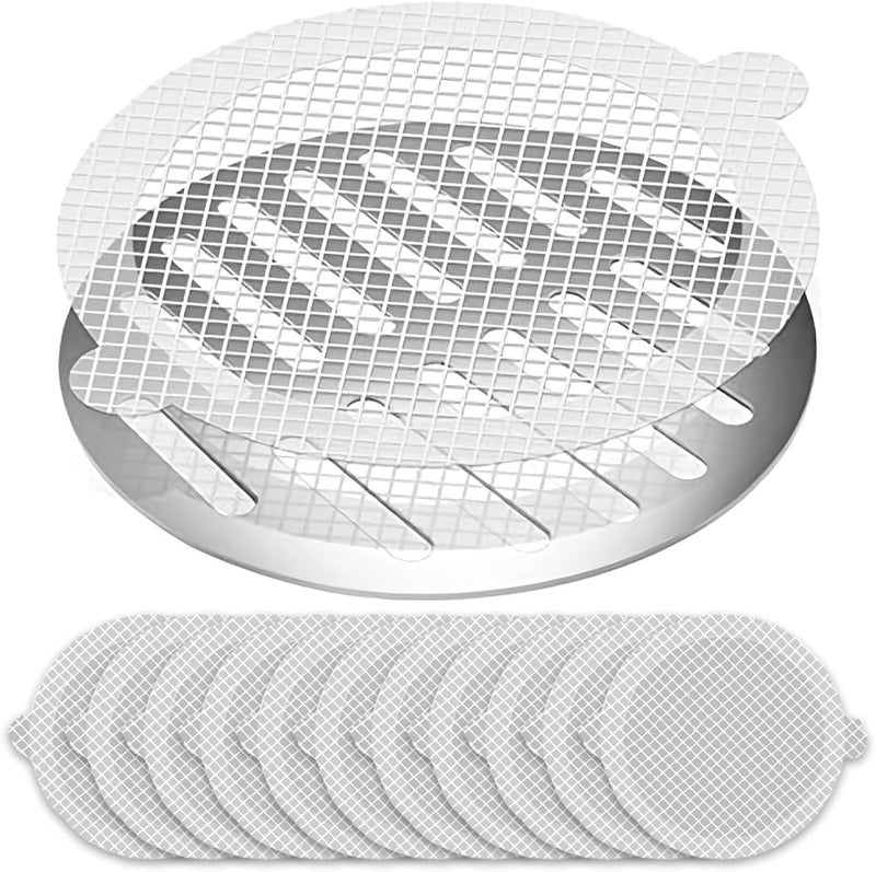 PRETOX Kitchen Sink Strainer - Disposable Shower Drain Cover Hair Catcher Shower Drain Mesh Stickers, Reusable and Versatile Drain Cover for Bathroom Laundry Bathtub Kitchen Sink 20 PCS,(Round) - Image 4